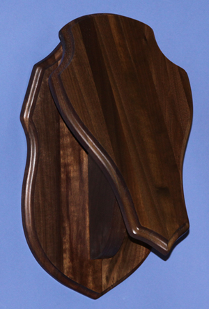 European Skull Wall Pedestal Walnut