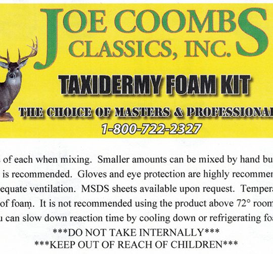 Joe Coombs Foam Kit · Half Gallon Set