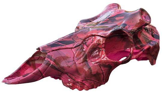 Pink Camo Dipped Skull - Large