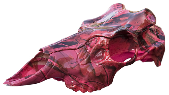 Pink Camo Dipped Skull - Medium