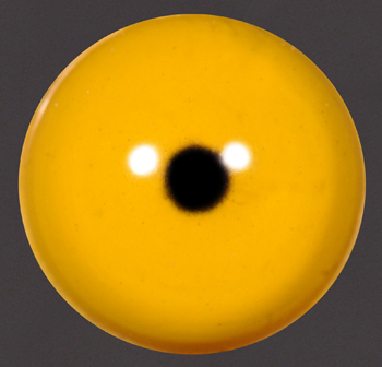 Acrylic Yellow Small Pupil 9 MM