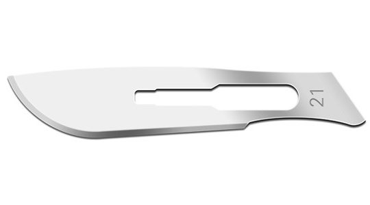 Cincinnati Surgical Size 21 Scalpel Blades Box of 100 - CSS06 21 100