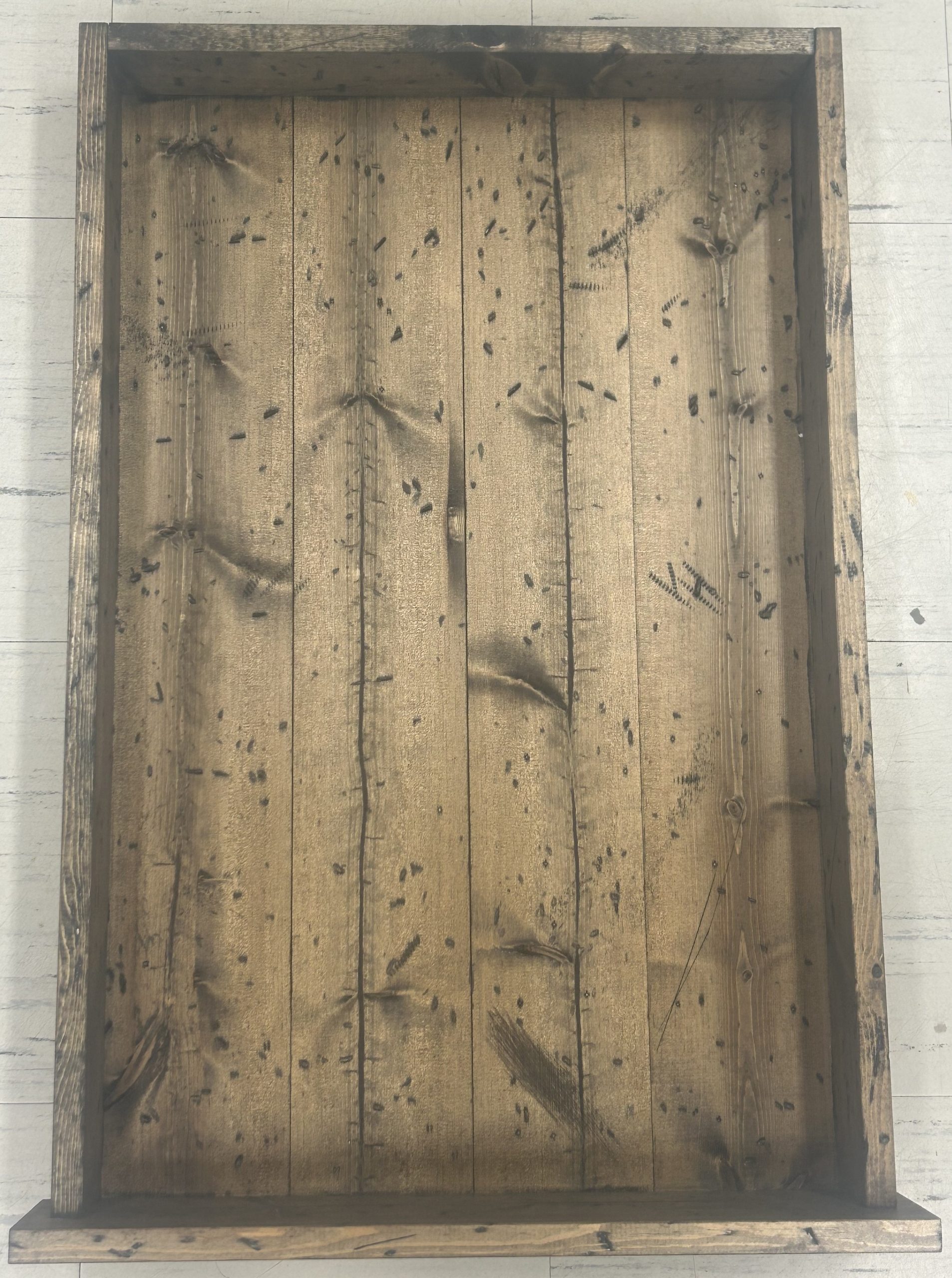 Brown Stained Large Shadow Box