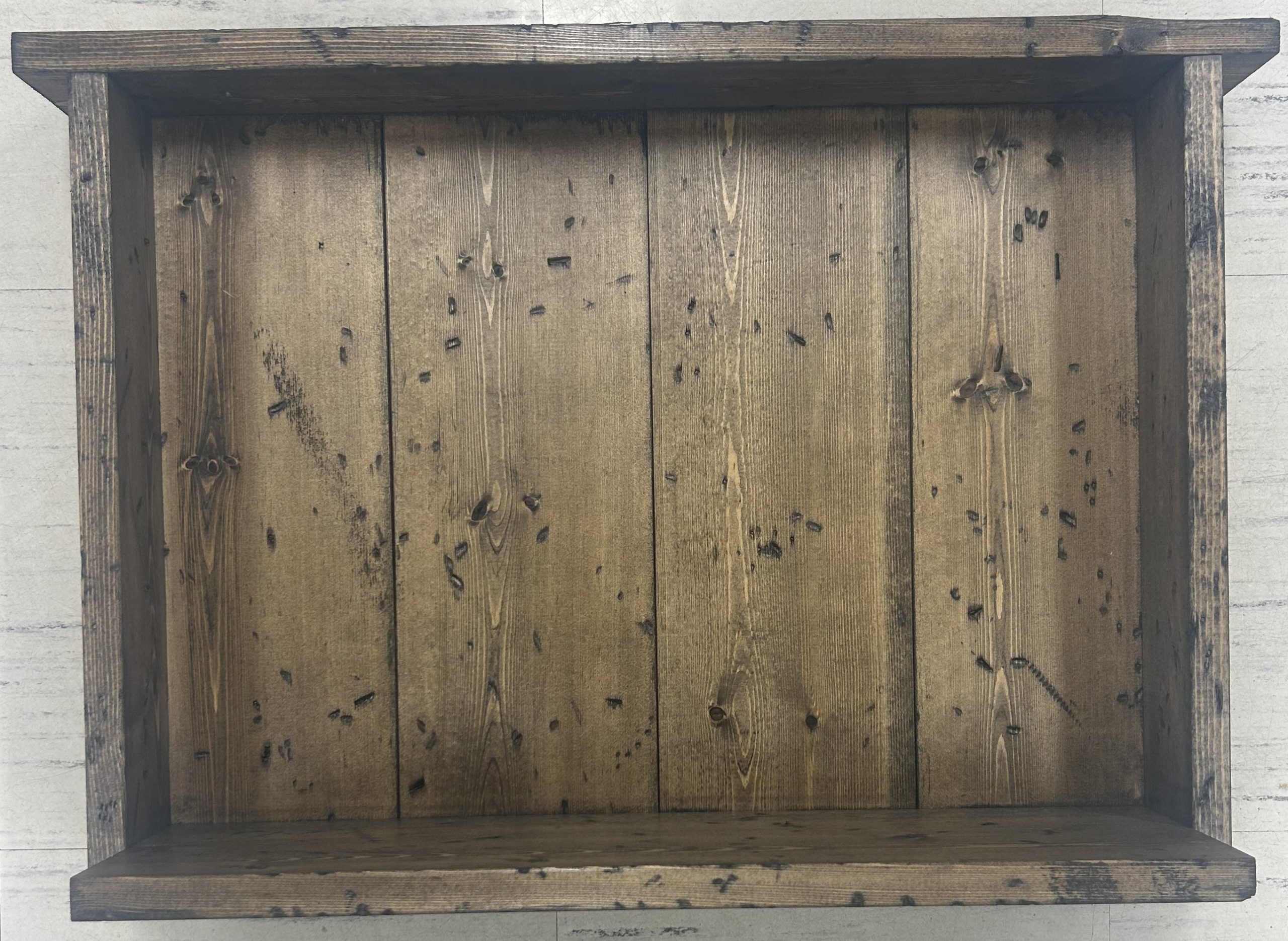 Brown Stained Small Shadow Box