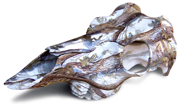Snow Camo Dipped Skull - Large